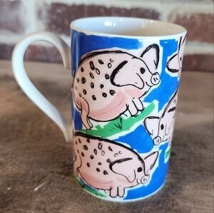 Dunoon Jane Brookshaw Fine Bone China Tea Coffee Pig Mug